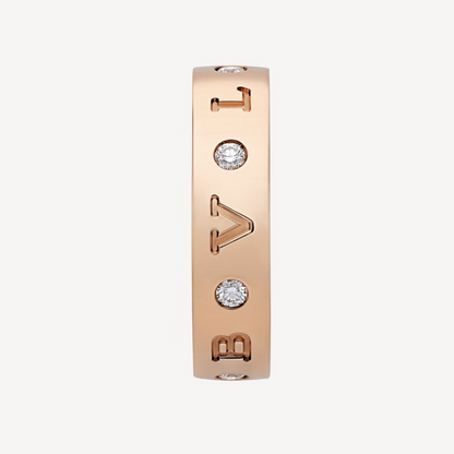 [Kincade Jewelrys]ZERO 1 ESSENTIAL PINK GOLD BAND WITH DIAMONDS RING