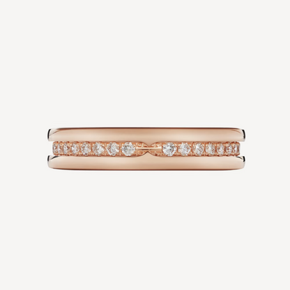 [Kincade Jewelrys]ZERO 1 ONE-BAND PAVED DIAMONDS ON THE SPIRAL RING