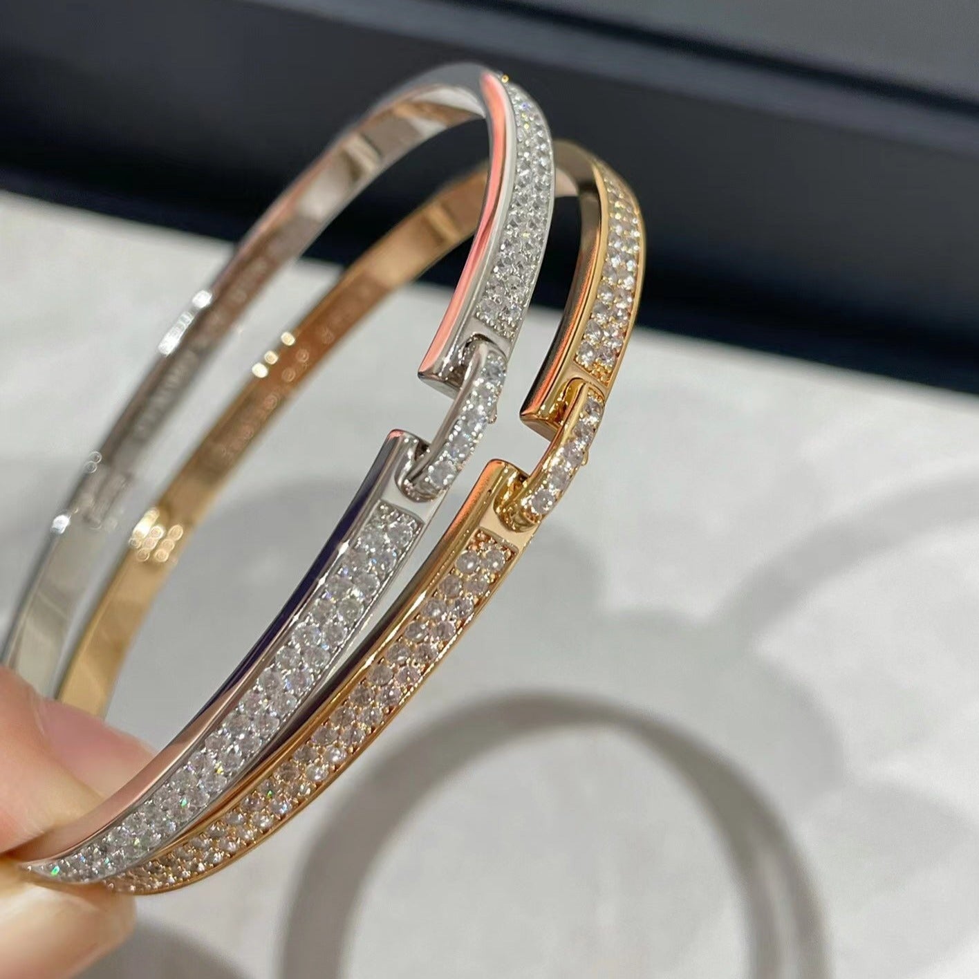 [Kincade Jewelrys]LIENS VIDENCE DIAMOND PAVED BRACELET
