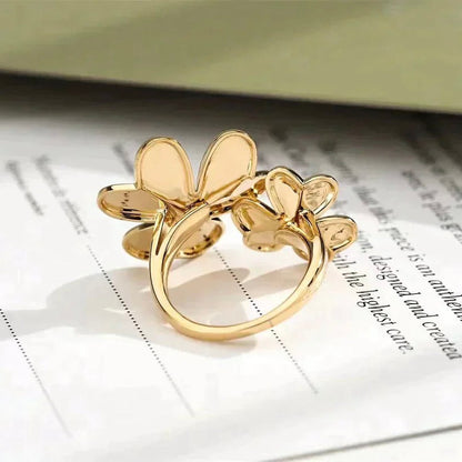 [Kincade Jewelrys]CLOVER COMOS GOLD DIAMOND RING