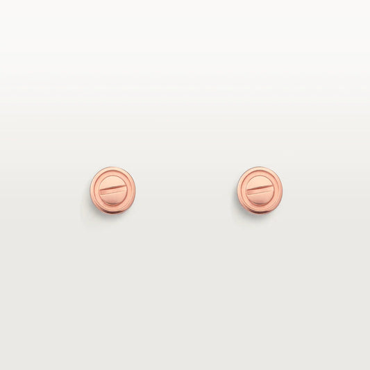 [Kincade Jewelrys]LOVE EARRINGS PINK GOLD 10MM