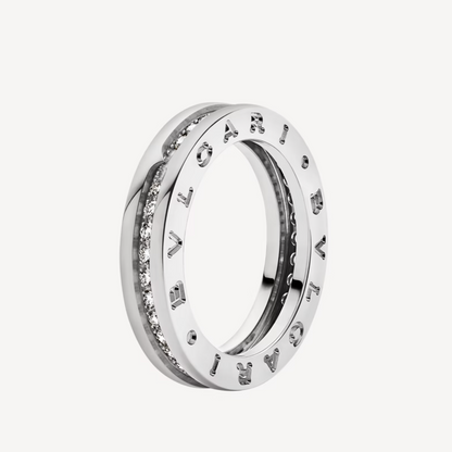 [Kincade Jewelrys]ZERO 1 ONE-BAND PAVED DIAMONDS ON THE SPIRAL RING