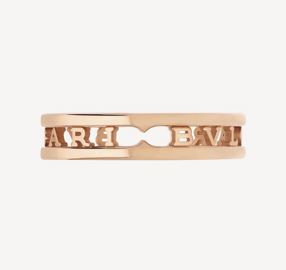 [Kincade Jewelrys]ZERO 1 ONE-BAND WITH OPENWORK LOGO SPIRAL RING