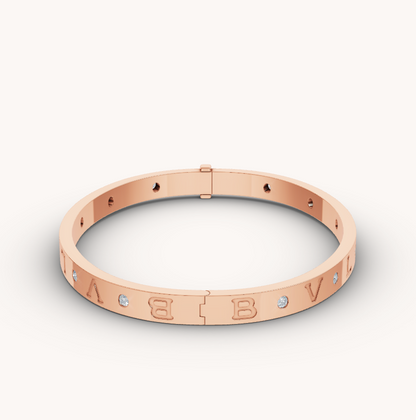 [Kincade Jewelrys]ZERO 1 PINK GOLD 12 DIAMONDS BRACELET