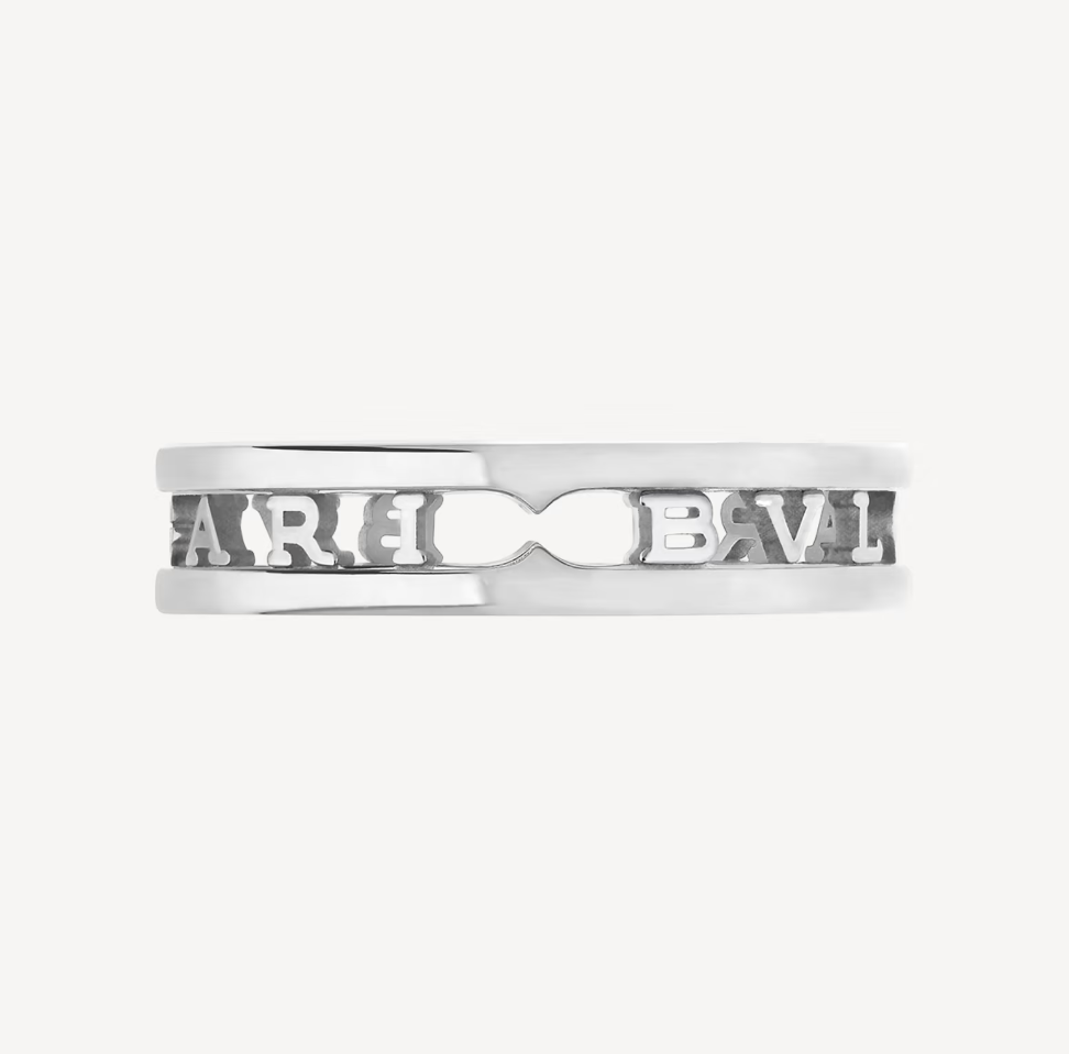 [Kincade Jewelrys]ZERO 1 ONE-BAND WITH OPENWORK LOGO SPIRAL RING