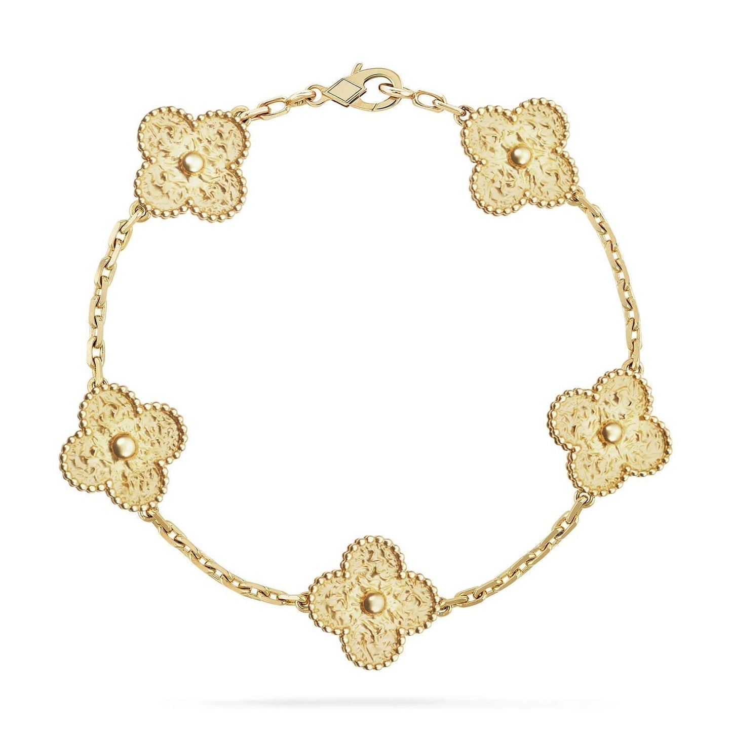 [Kincade Jewelrys] PULSERA BRONCEADA CON 5 MOTIVOS DE TRÉBOL 