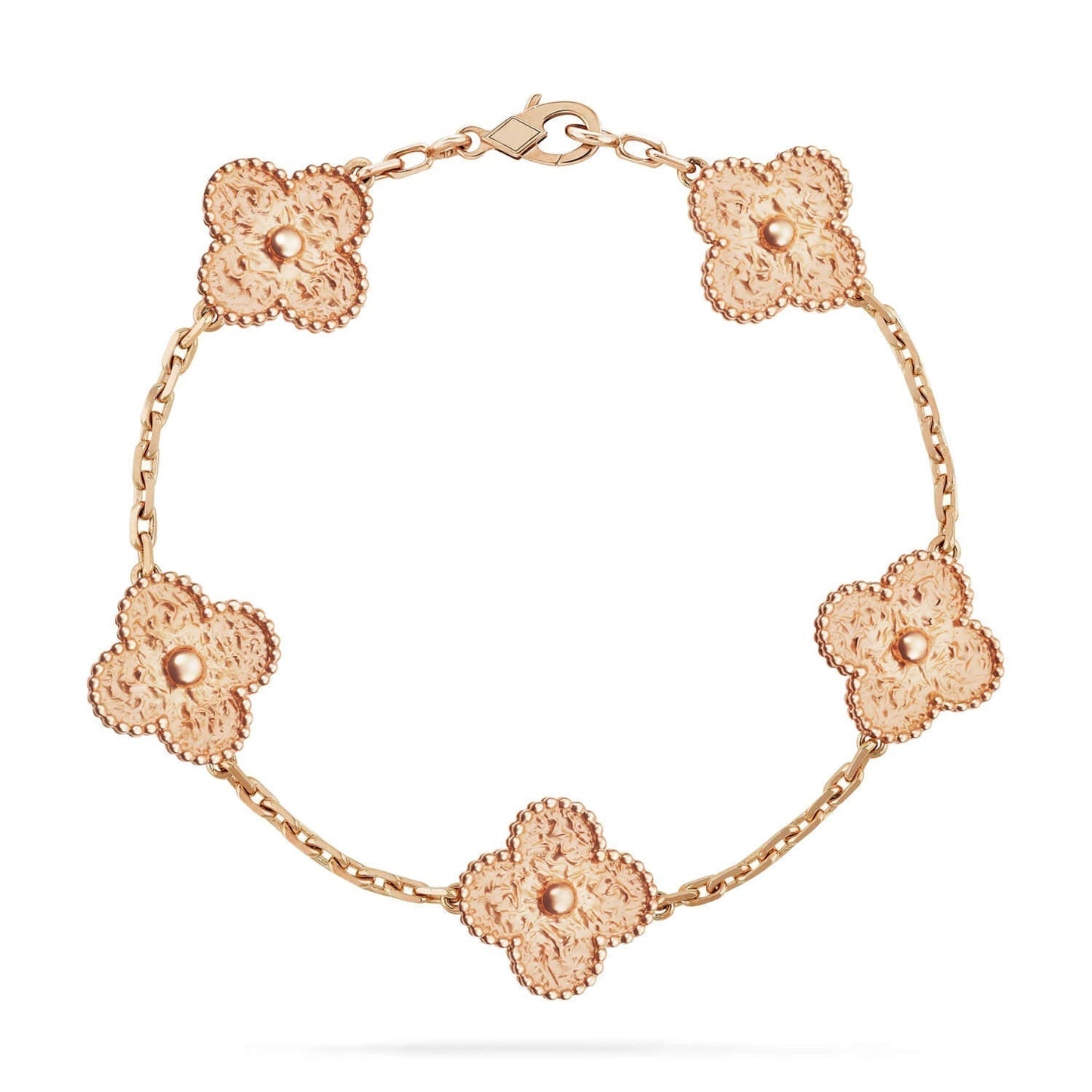 [Kincade Jewelrys] PULSERA BRONCEADA CON 5 MOTIVOS DE TRÉBOL 