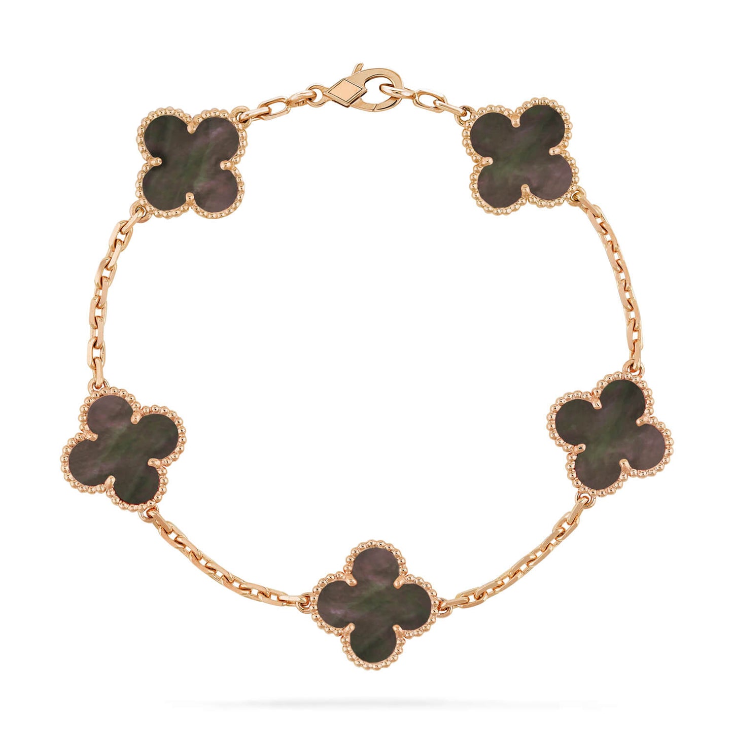 [Kincade Jewelrys]CLOVER 5 MOTIF GRAY MOP  BRACELET