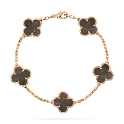 [Kincade Jewelrys]CLOVER 5 MOTIF GRAY MOP  BRACELET