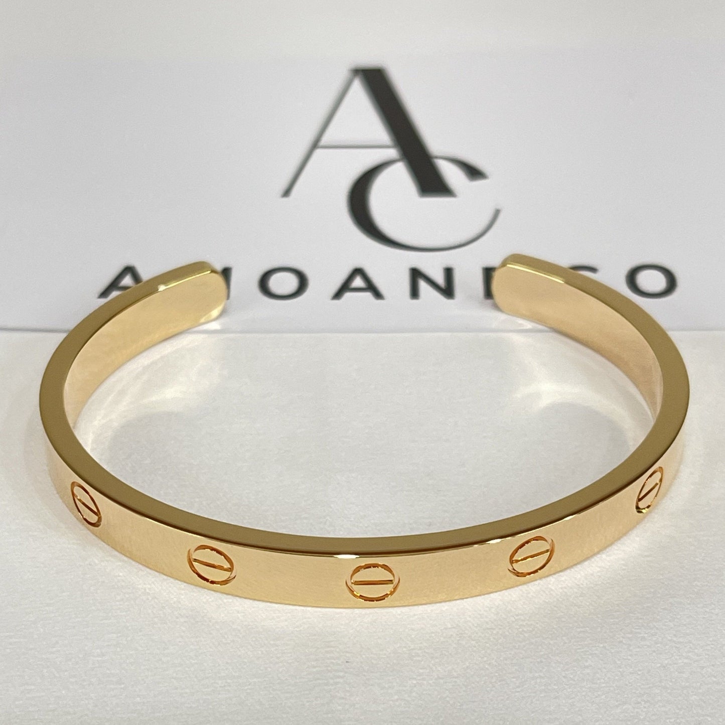 [Kincade Jewelrys]LOVE BRACELET 6.1MM OPEN CUFF