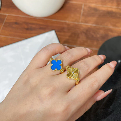 [Kincade Jewelrys]CLOVER RIVERSIBLE BLUE AGATE RING