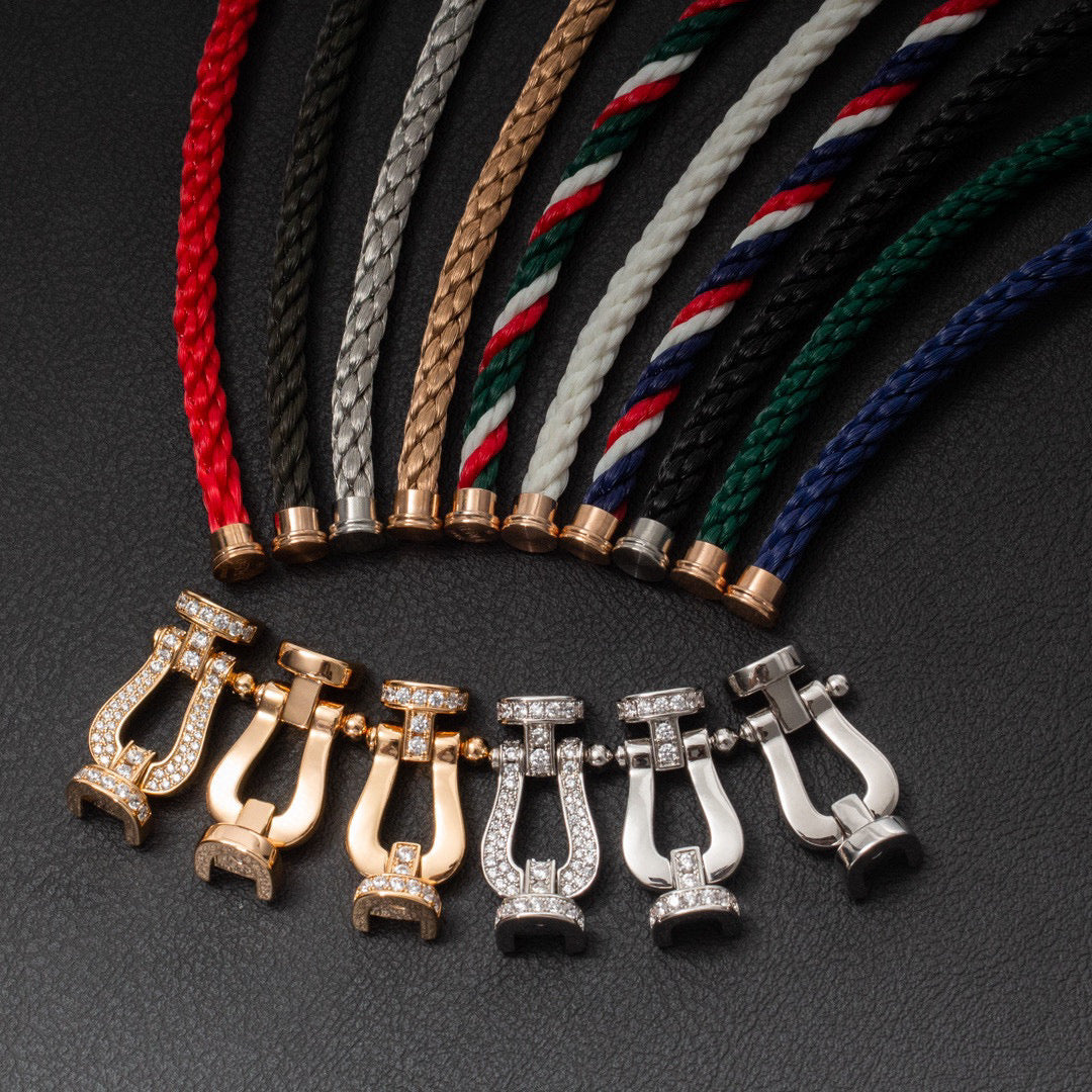 [Kincade Jewelrys] PULSERA FORCE DE HERRADURA GRANDE SIN DIAMANTES EN ORO ROSA