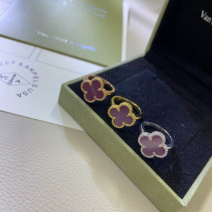 [Kincade Jewelrys]CLOVER  PURPLE VIOLET RING