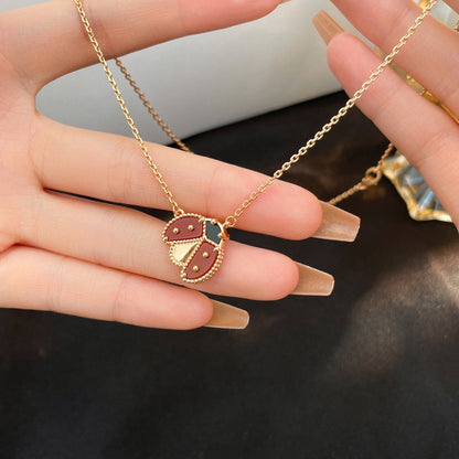 [Joyas Kincade]COLLAR DE MARIQUITA CON CORNALINAS DE LA SUERTE