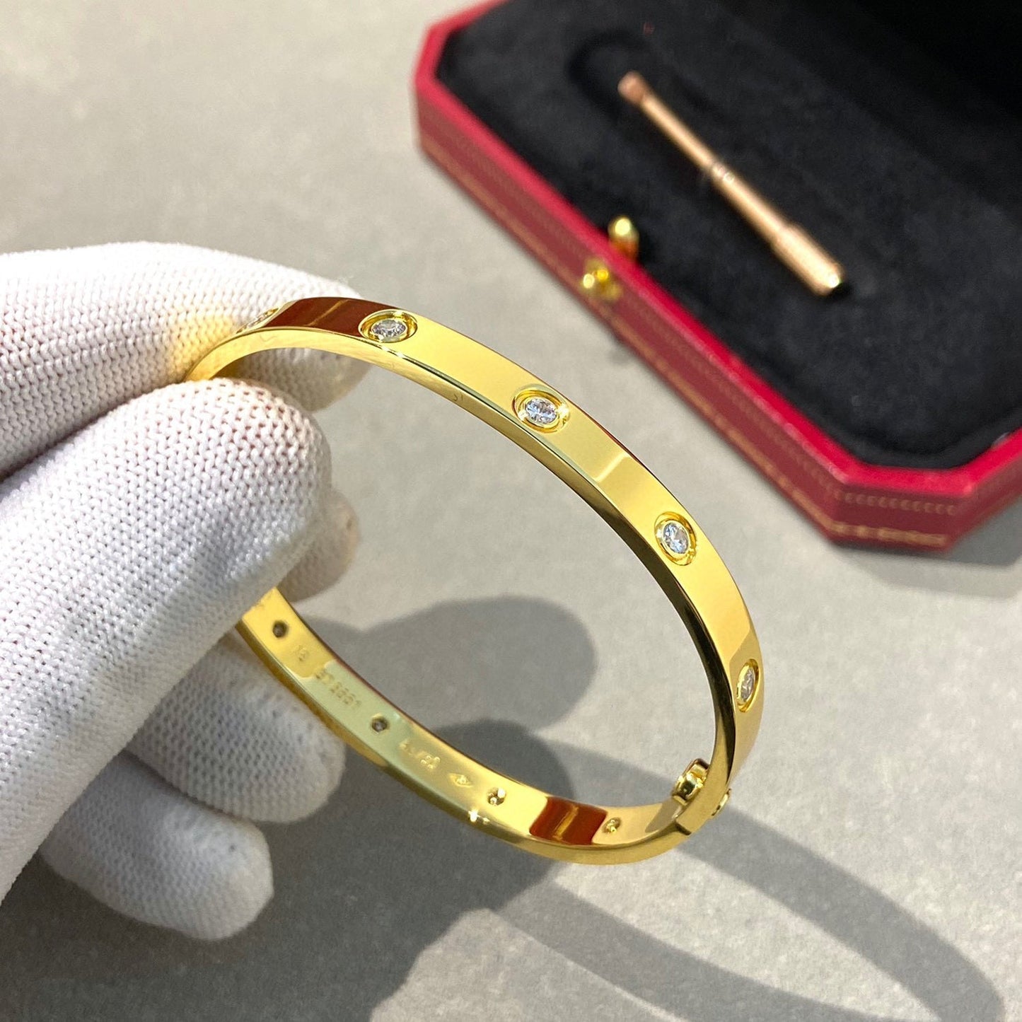 [Kincade Jewelrys]LOVE BRACELET 6.1MM 10 DIAMONDS