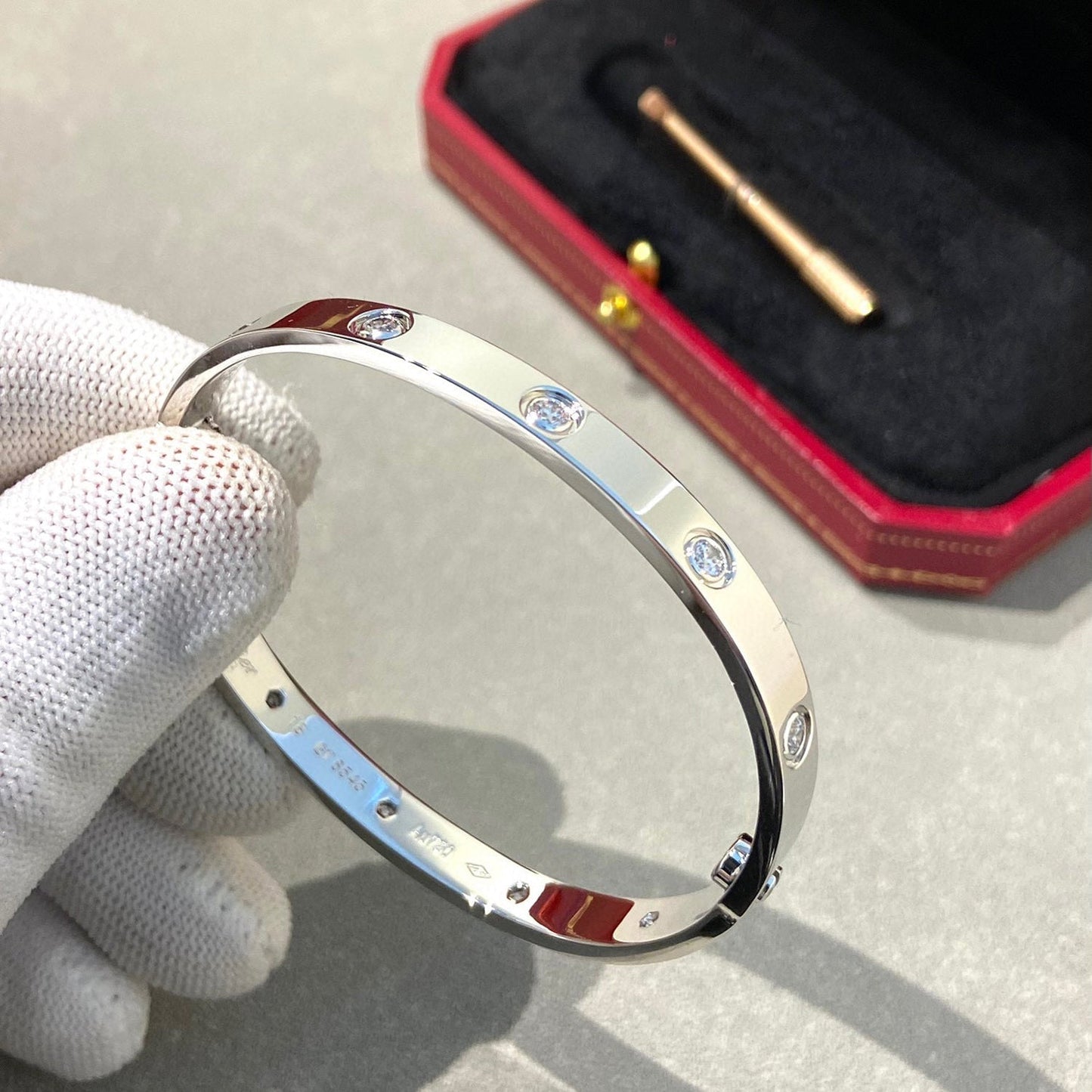 [Kincade Jewelrys]LOVE BRACELET 6.1MM 10 DIAMONDS