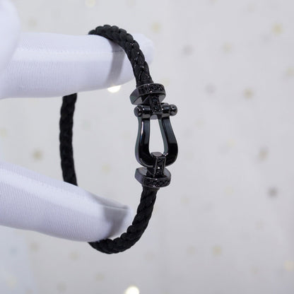 [Kincade Jewelrys]FORCE LARGE SERIES HORSESHOE BLACK SAMURAI BRACELET