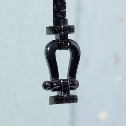 [Kincade Jewelrys]FORCE LARGE SERIES HORSESHOE BLACK SAMURAI BRACELET