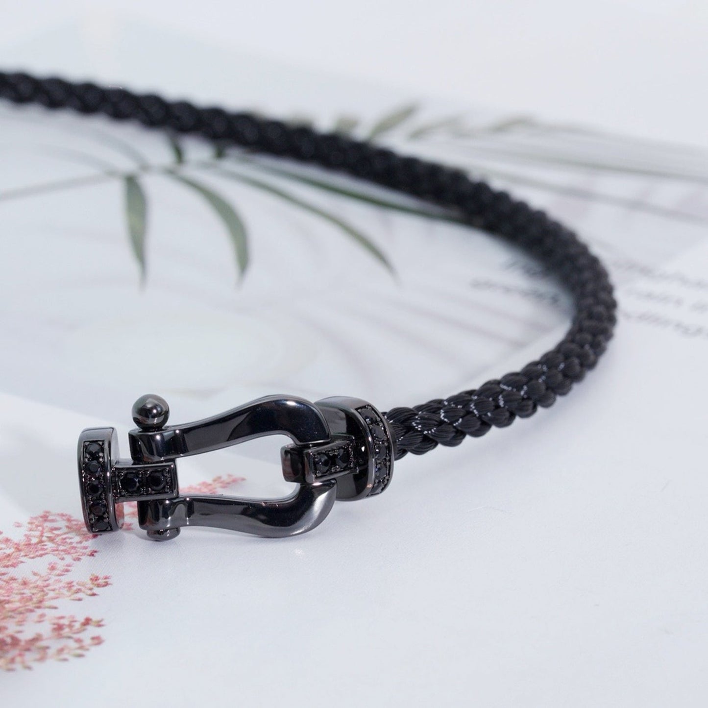 [Kincade Jewelrys]FORCE LARGE SERIES HORSESHOE BLACK SAMURAI BRACELET