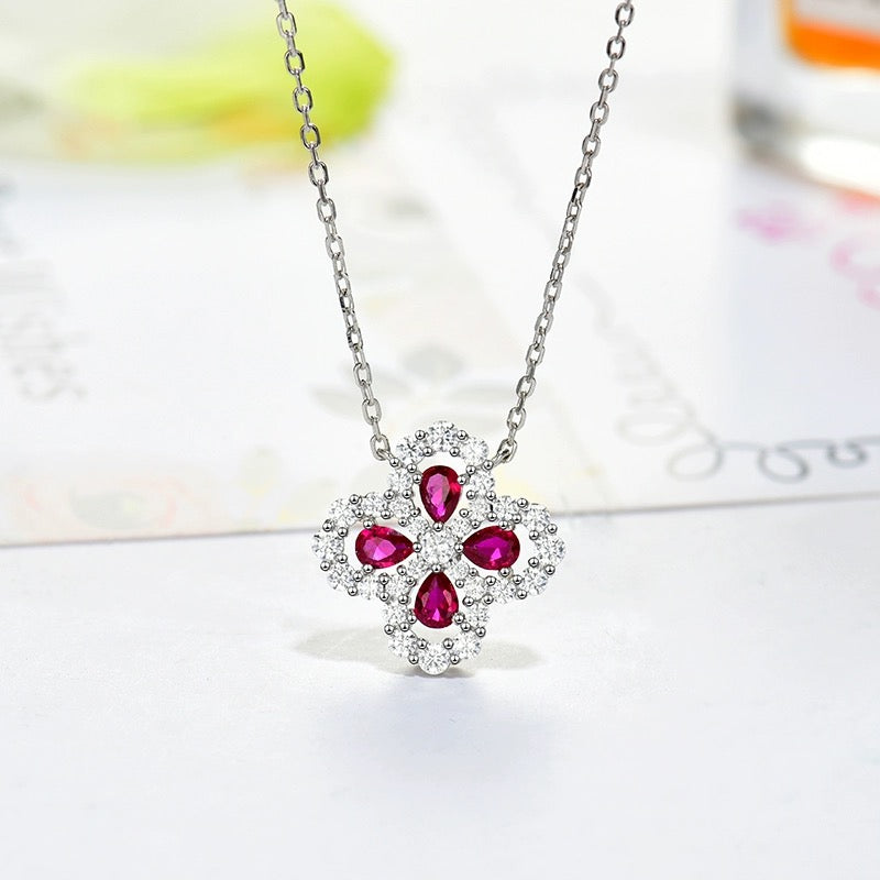 [Kincade Jewelrys] COLLAR DE LAZO CON DIAMANTE Y MOTIVO COMPLETO DE 16 MM EN MÚLTIPLES COLORES