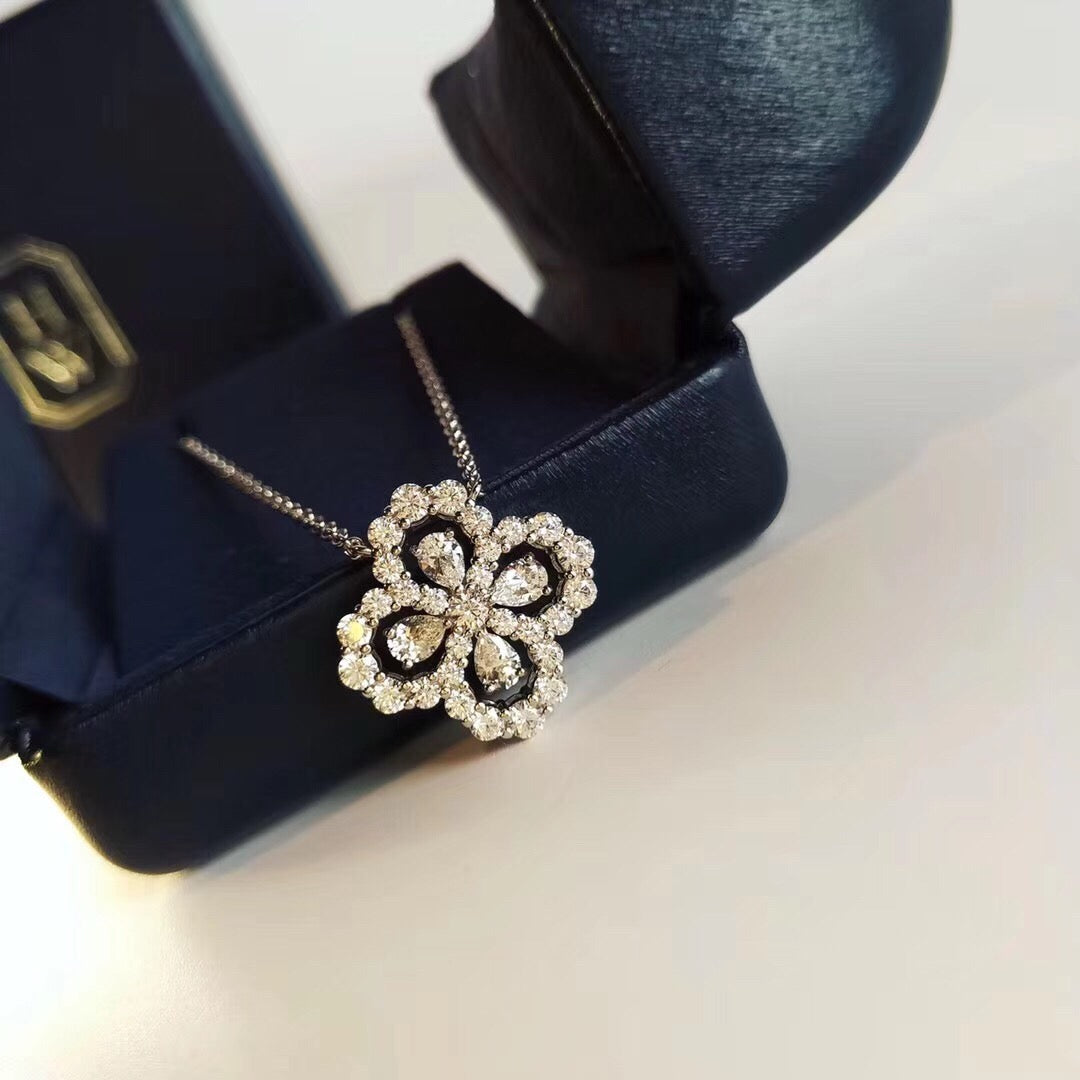 [Kincade Jewelrys] COLLAR DE LAZO CON DIAMANTE Y MOTIVO COMPLETO DE 16 MM EN MÚLTIPLES COLORES