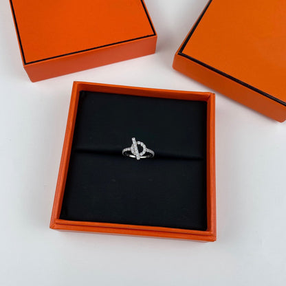 [Joyas Kincade]Anillo ECHAPPEE de plata y diamante