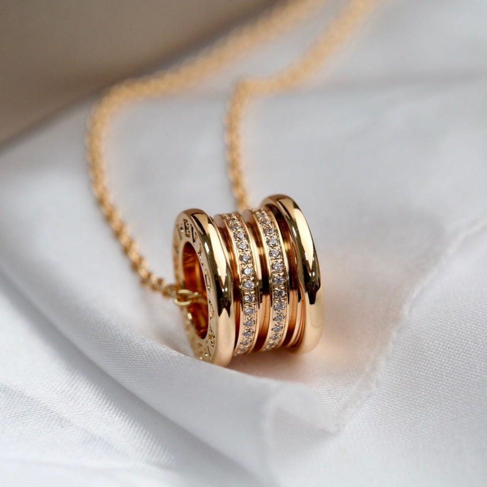 [Kincade Jewelrys]ZERO 1 PINK GOLD DIAMOND NECKLACE