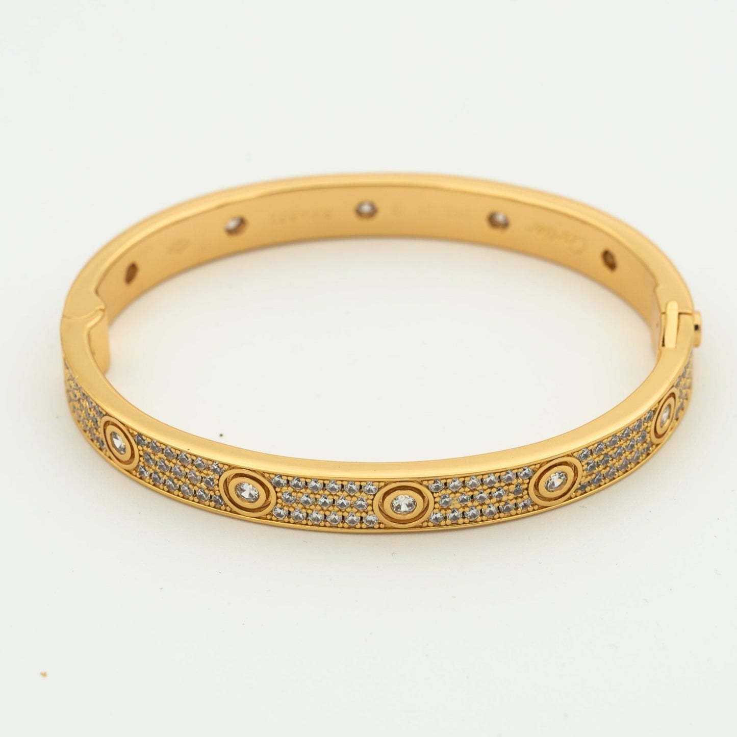 [Kincade Jewelrys]LOVE BRACELET 6.1MM DIAMOND-PAVED 10 BIG DIAMONDS