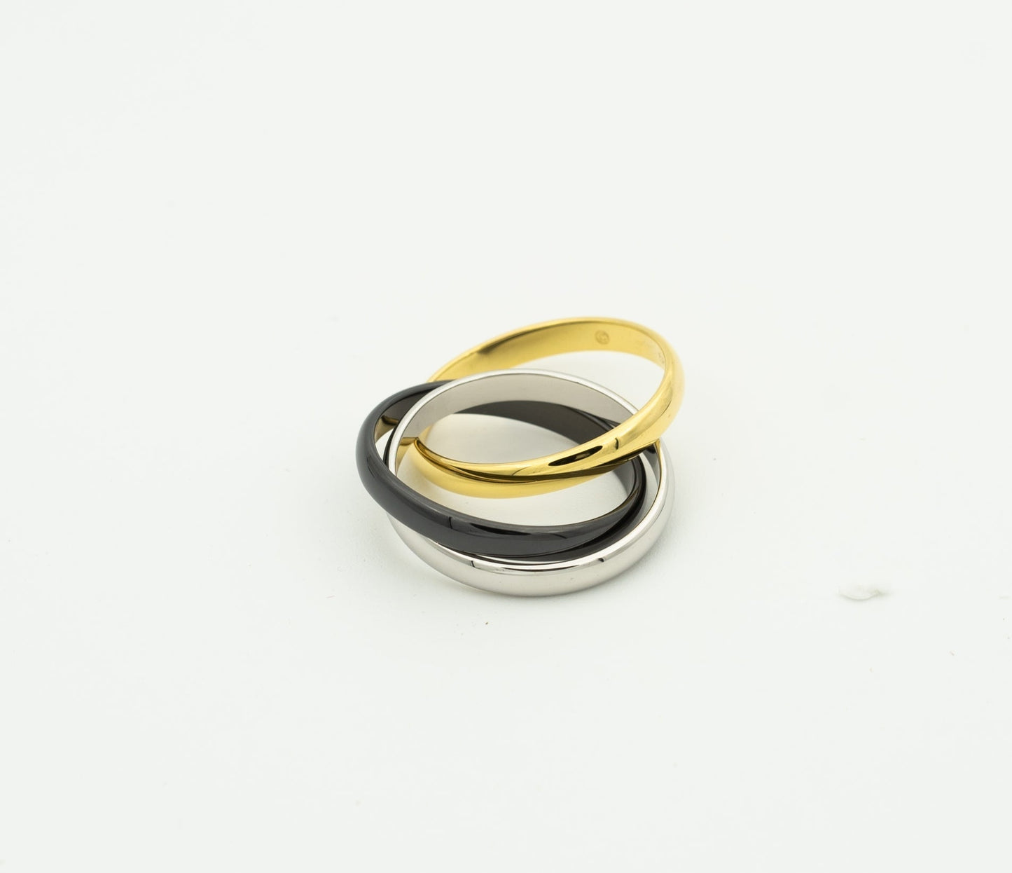 [Kincade Jewelrys]TRINITY RING BLACK GOLD SILVER
