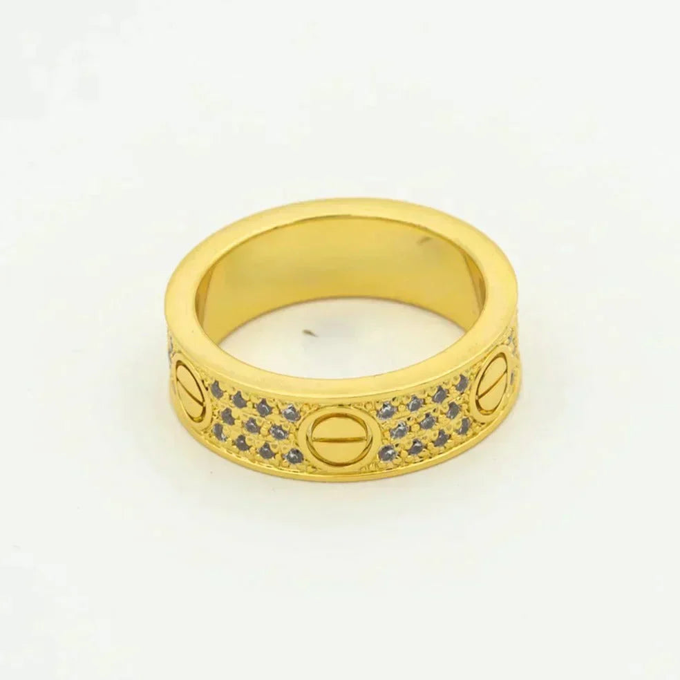 [Kincade Jewelrys]LOVE RING 5.5MM DIAMONDS PAVED