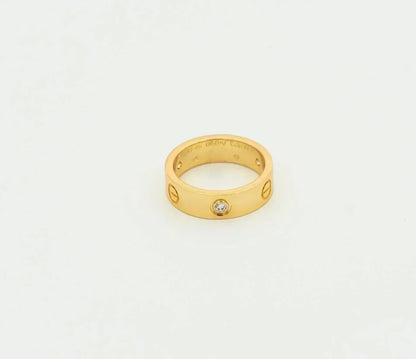 [Kincade Jewelrys]LOVE RING 5.5MM 3 DIAMONDS GOLD