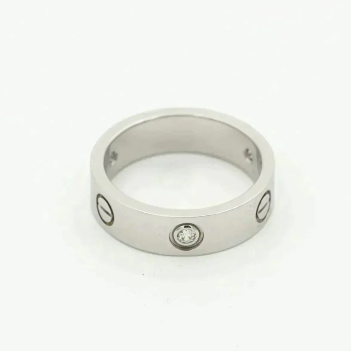 [Kincade Jewelrys] ANILLO DE AMOR 5.5MM 3 DIAMANTES PLATA