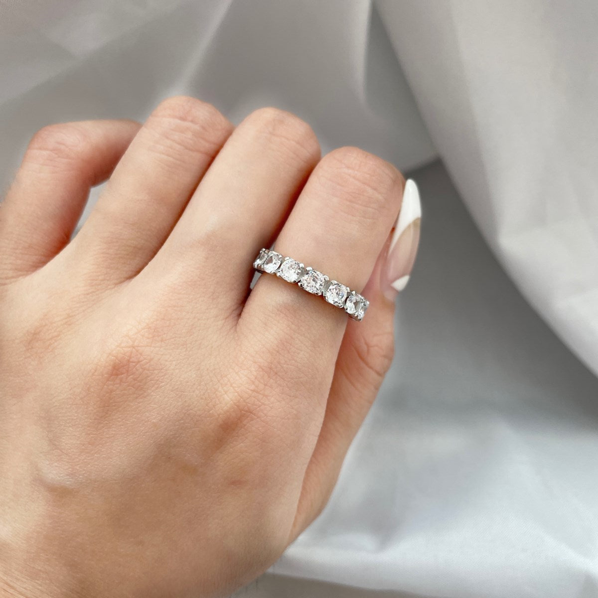 [Kincade Jewelrys]Eternity Round Cut Tennis Ring
