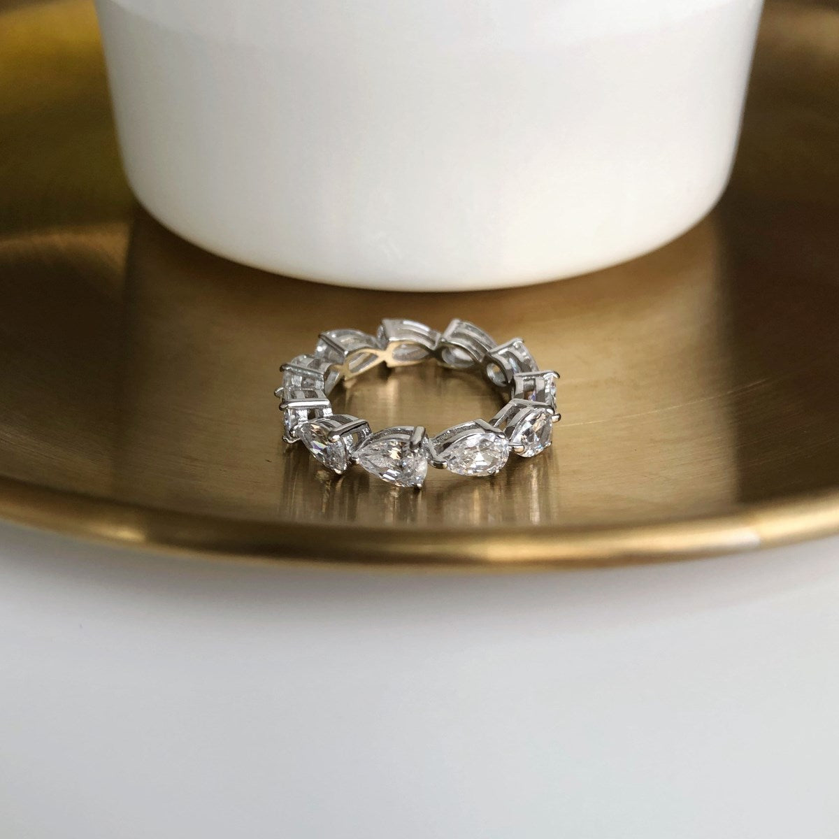 [Kincade Jewelrys]Exquisite Pear Cut Tennis Ring