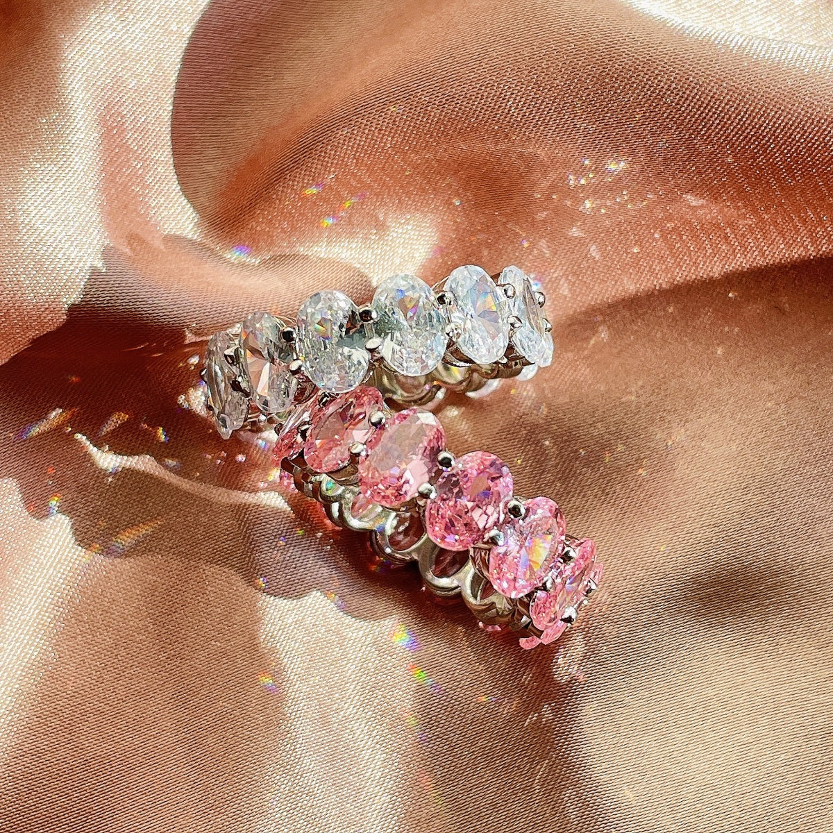 [Kincade Jewelrys]Dainty Elongated Cushion Cut Tennis Ring