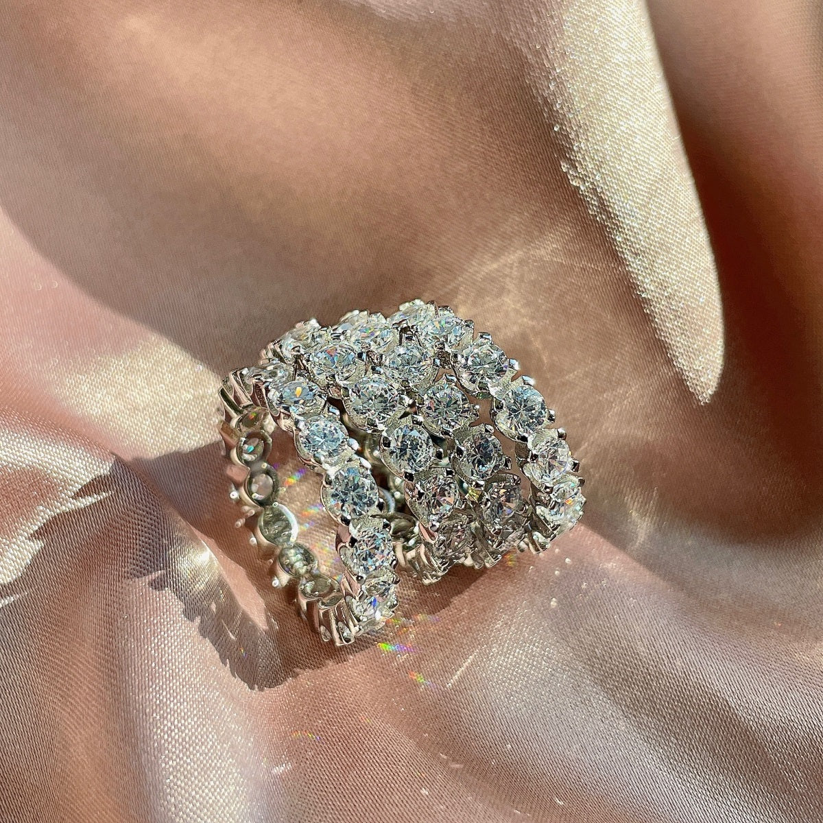 [Kincade Jewelrys]Eternity Round Cut Tennis Ring