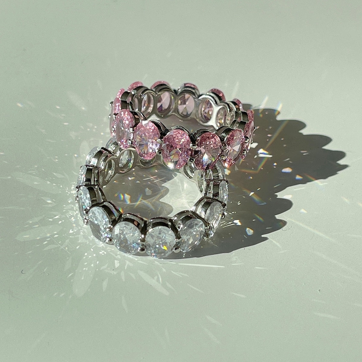 [Kincade Jewelrys]Dainty Elongated Cushion Cut Tennis Ring