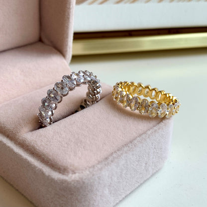 [Kincade Jewelrys]Ornate Oval Cut Tennis Ring