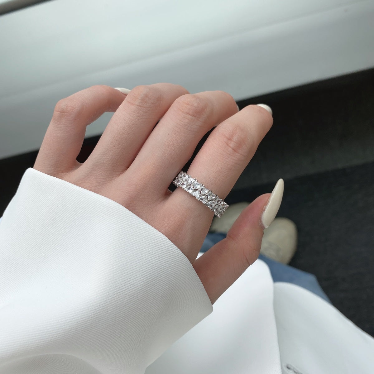 [Kincade Jewelrys]Sparkling Full Heart Ring