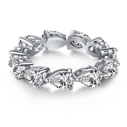 [Kincade Jewelrys]Exquisite Pear Cut Tennis Ring