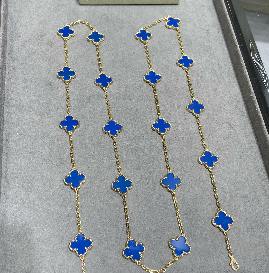 [Kincade Jewelrys] TRÉBOL 20 MOTIVOS ORO TURQUESA