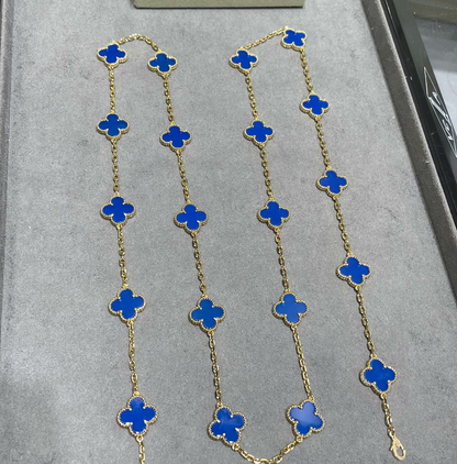 [Kincade Jewelrys] TRÉBOL 20 MOTIVOS ORO TURQUESA