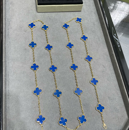 [Kincade Jewelrys] TRÉBOL 20 MOTIVOS ORO TURQUESA