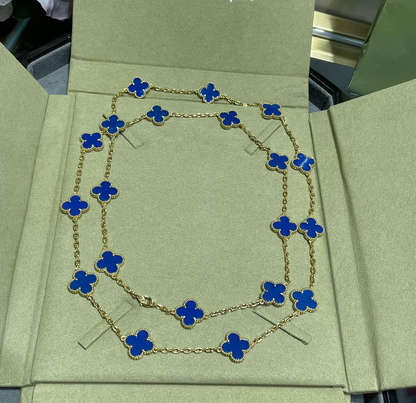 [Kincade Jewelrys] TRÉBOL 20 MOTIVOS ORO TURQUESA