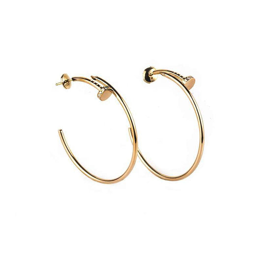 [Kincade Jewelrys]JUSTE EARRINGS GOLD DIAMONDS 1.8MM