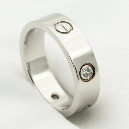 [Kincade Jewelrys] ANILLO DE AMOR 5.5MM 3 DIAMANTES PLATA