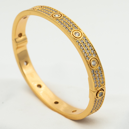 [Kincade Jewelrys]LOVE BRACELET 6.1MM DIAMOND-PAVED 10 BIG DIAMONDS