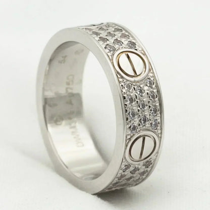 [Kincade Jewelrys]LOVE RING 5.5MM DIAMONDS PAVED