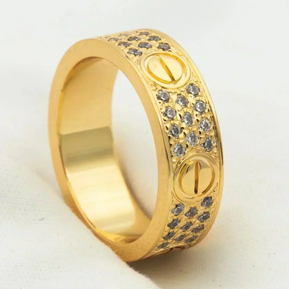 [Kincade Jewelrys]LOVE RING 5.5MM DIAMONDS PAVED