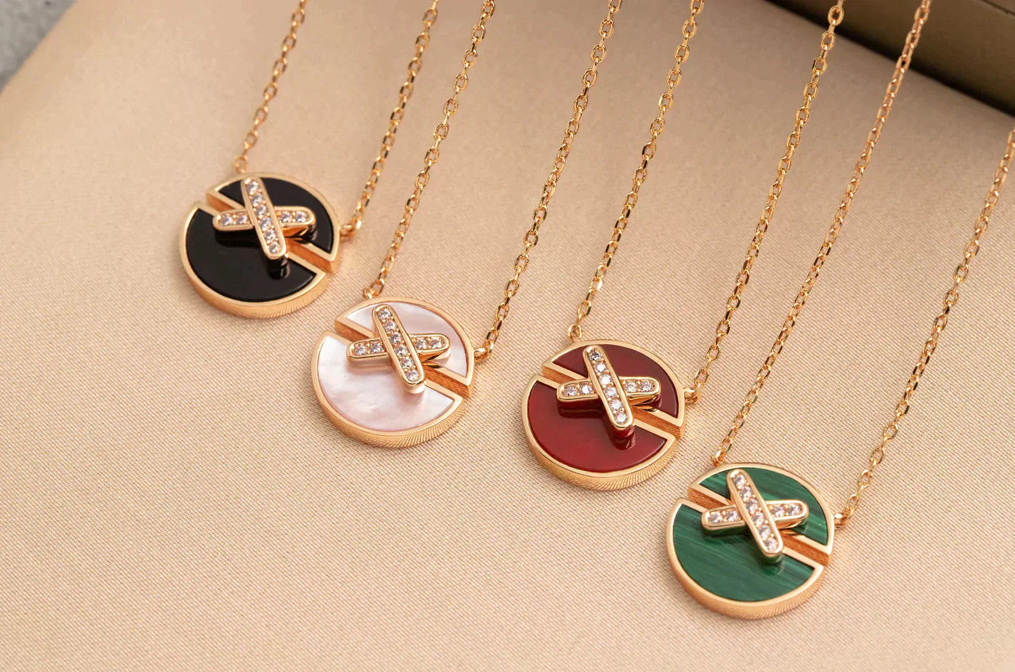 [Kincade Jewelrys]JEUX DE ROSE GOLD DIAMOND NECKLACE